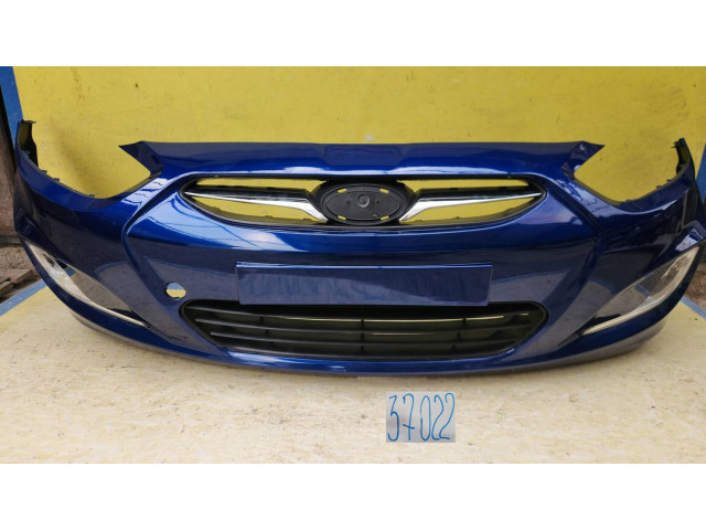 Hyundai Solaris бампер передний в сборе цвет синий код краски WGM